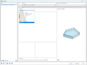 Eine Demonstration der Auswahl des Glasaufbaus als Dickentyp in der RFEM 6-Softwareoberfläche.