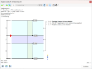 In RFEM 6 werden Ergebnisdiagramme an bestimmten Flächenpunkten visualisiert, die eine detaillierte statische Berechnung ermöglichen.