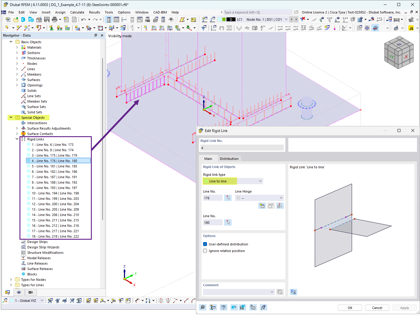 Beispiel für eine Mörtelmodellierung, das die detaillierte Integration von Teilmodellen im technischen Kontext veranschaulicht.