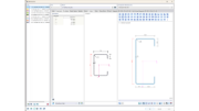 Parametrischer dünnwandiger Querschnitt in RFEM 6 zur Veranschaulichung von Tools für kaltgeformte Stahlquerschnitte zur Beul- und Stabilitätsanalyse.
