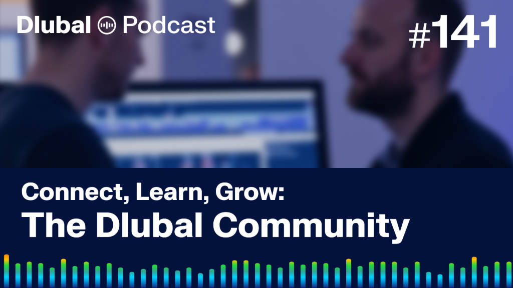 Visuelle Darstellung des Dlubal Community-Podcasts, in dem technische Themen besprochen werden.