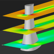 Windlastsimulation an einem Fallturm, der von den Studierenden Sara Artioli, Davide Baracca und Tommaso Caleffi der Universität Parma mit der Software RWIND entworfen wurde.