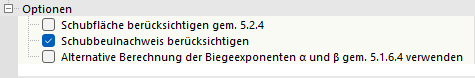 Optionen für SIA 263