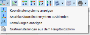Dialog zum Anzeigen der Koordinatensysteme im Anschluss