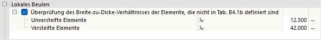 Lokales Beulen für AISC 360