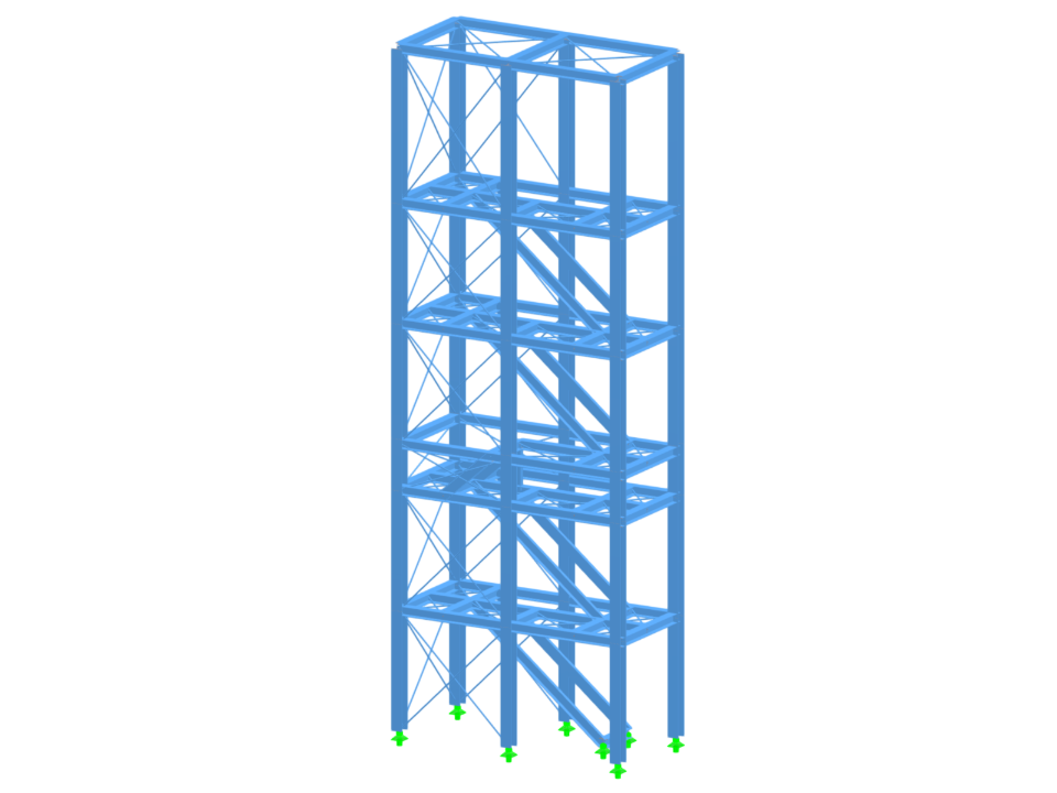 Feuerwehrturm in moderner Stahlkonstruktion, robust und funktional, ideal für Übungen.