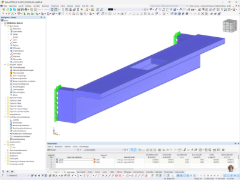 Modell eines Stahlträgers für die Rolltreppe, erstellt in einer Ingenieursoftware.