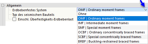 Erdbebenfestes System auswählen