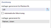 Eingabefeld Zuordnung für spezifische Einstellungen im Steifemodulverfahren-Dialog.