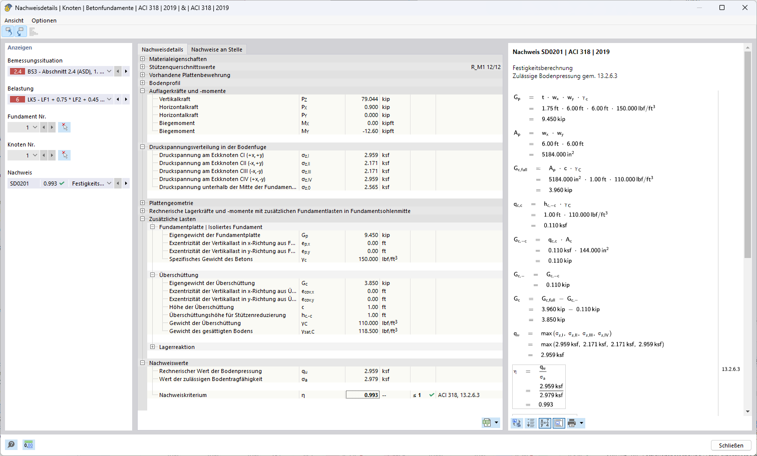 Nachweis der zulässigen Bodenpressung eines Einzelfundaments in RFEM 6