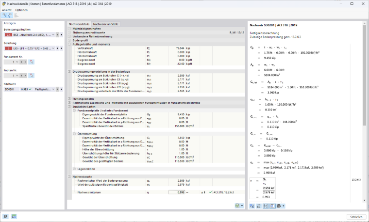 Nachweis der zulässigen Bodenpressung eines Einzelfundaments in RFEM 6