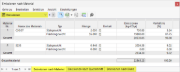 Emissionen materialweise in Tabelle