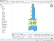 Stahlkonstruktion im Destruktionslevel "Fire", modelliert in RFEM von Impulse Control.