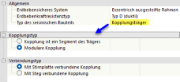Parameter für Bauteil des Typs 'Kopplungsträger' festlegen