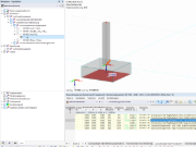 Vertikale Resultierende zur Beurteilung des Aufschwimmnachweises unter einem Einzelfundament in RFEM 6
