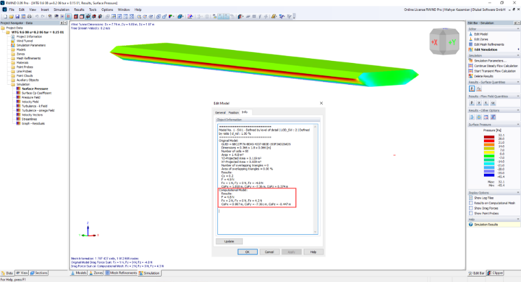Widerstandskraft in RWIND
