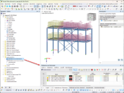 Pfeil zeigt auf Stablasten aus Flächenlast im Lastassistent in RFEM 6-Anzeige.