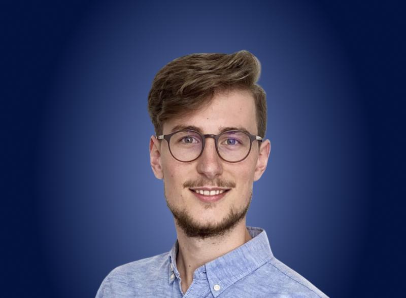 Porträt von Lukas Rauber, M.Sc., Chief Engineer am Institut für Stahlbau der RWTH Aachen University.