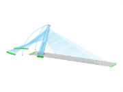 Eine moderne asymmetrische Schrägseilbrücke mit einem einzelnen Pylon, die durch in unterschiedlichen Winkeln verankerte Seile eine effiziente Lastverteilung ermöglicht.
Tags
Asymmetrische Brücke, Schrägseilbrücke, Einzelpylon, Moderner Brückenentwurf, Konstruktiver Ingenieurbau
Bildbeschreibung
Eine asymmetrische Schrägseilbrücke mit einem einzelnen Pylon zeigt moderne Ingenieurskunst und architektonische Innovation. Die Brücke verwendet Seile, die in verschiedenen Winkeln verankert sind, um Kräfte effizient auszugleichen, was zu ihrem einzigartigen Erscheinungsbild und ihrer strukturellen Integrität beiträgt. Das Design hebt das Zusammenspiel von Form und Funktion hervor, das im modernen Brückenbau essenziell ist.