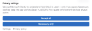 CALC Datenschutzeinstellungen — „Nur erforderliche“ ist
  für die RFEM-Verbindung ausreichend.