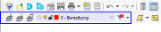 Symbolleiste mit Funktionen für Layer