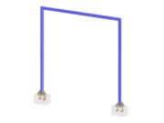 Modell 006295 | Stahlrahmen mit RSECTION-Querschnitt (Rohr + 1 Steife)