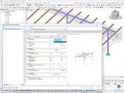 Lastassistent in RFEM zur Definition von Windlasten auf freistehende Flach- und Pultdächer nach EN 1991 mit Netto-Druckbeiwerten und Parametern wie Strukturhöhe und Grundwindgeschwindigkeit.