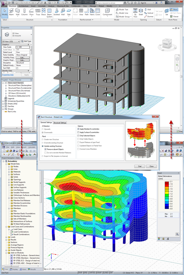 Data Exchange Between Autodesk Revit Structure and RFEM
