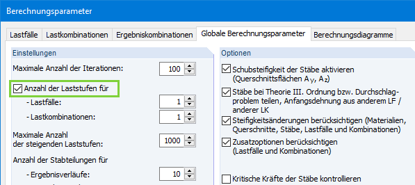"Number of Load Steps" Check Box