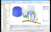 Graphical Representation of Pipelines with Loads in RFEM