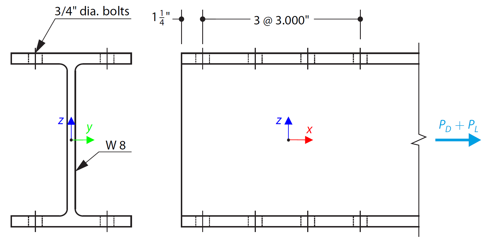 AISC D.1 – W-Shaped Tension Member