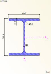 Girder Section HEB 360, S235