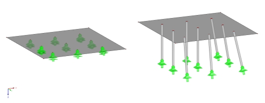 Modeling Options 1 and 2 Without Member Elastic Foundation