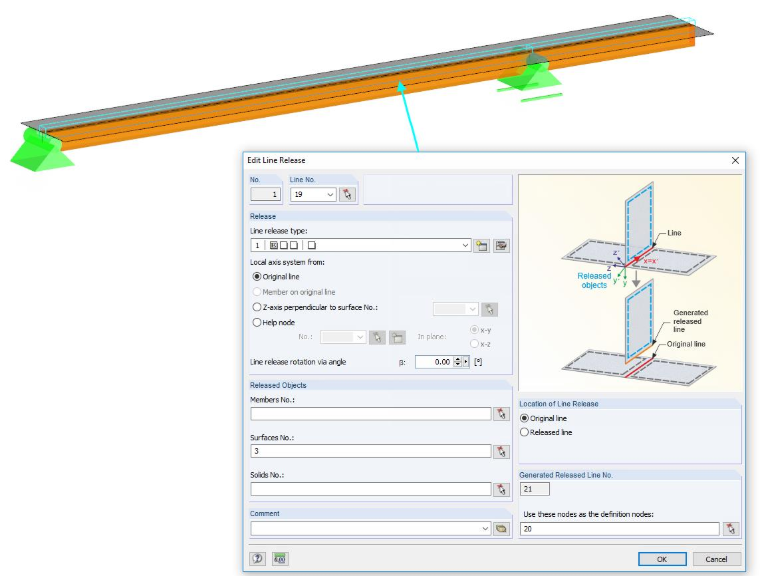 Coupling Member-Surface with Line Release