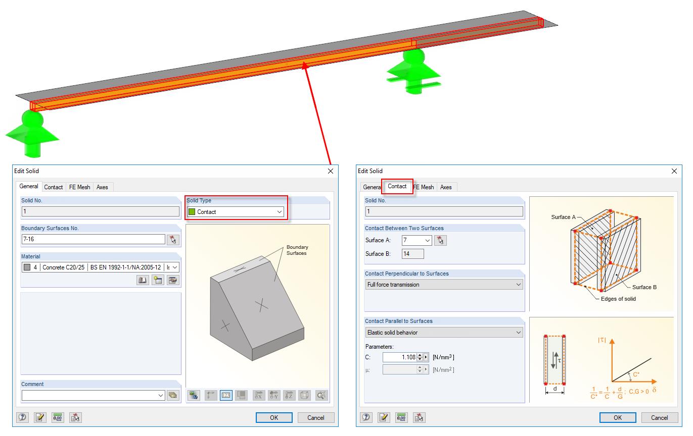 Coupling Surface-Surface with Contact Solid