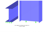 Line Support on Beam and Column