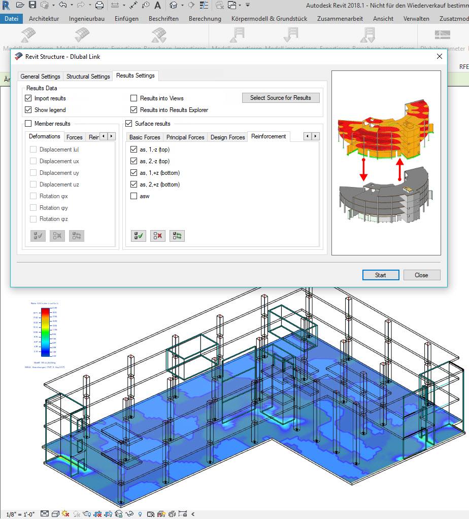 Export of Reinforcement Quantities from RFEM and Visualization in Revit