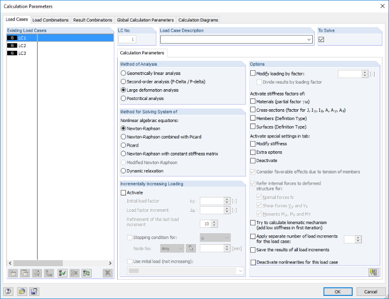 Calculation Parameters