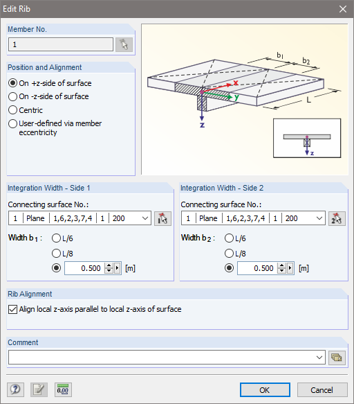 Parameters for Rib 3D