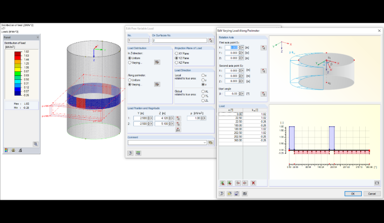 Partial Surface Load for Load Case Filling (z = 4.61 m)