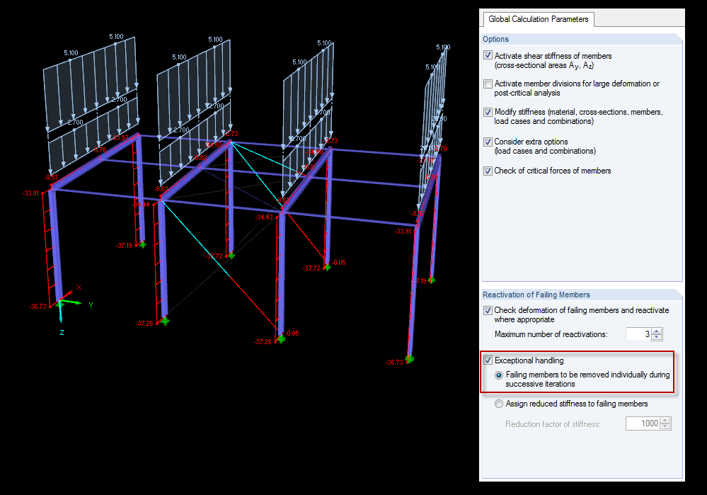 Special Features when Using Tension Members