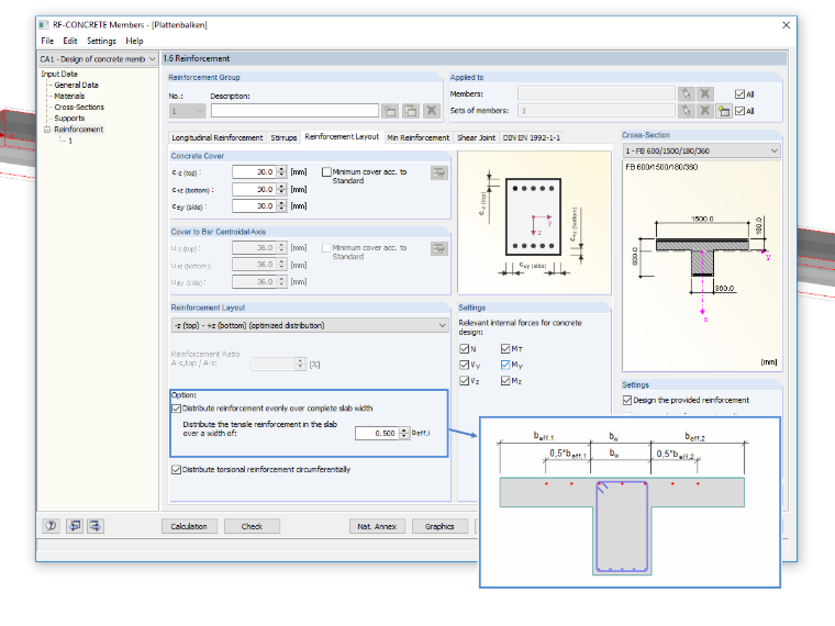 Limited Distribution Width of Tension Reinforcement in Flange Plate of T-Beam Cross-Sections