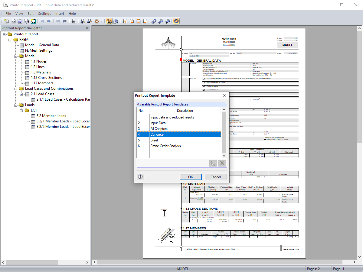 Printout Report Template