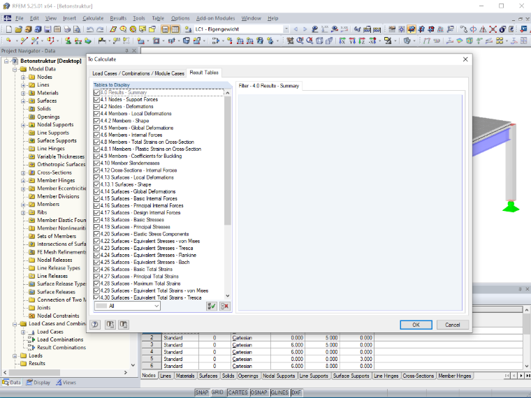 Filtering Result Tables