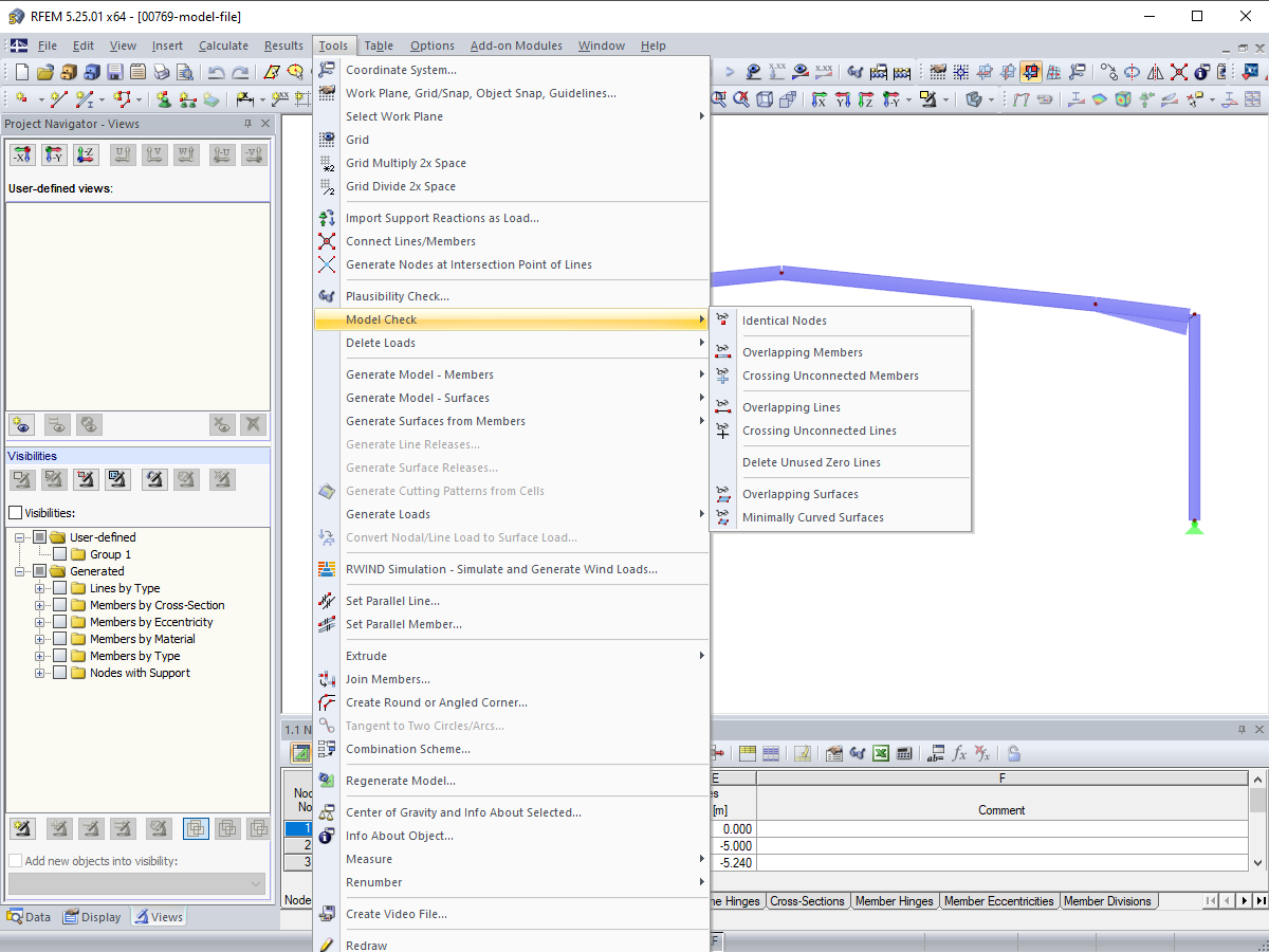 Model Check in RFEM