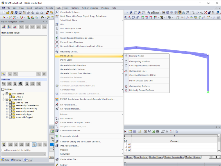 Model Check in RFEM