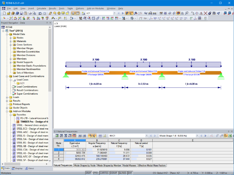 Three-Span Continuous Beam