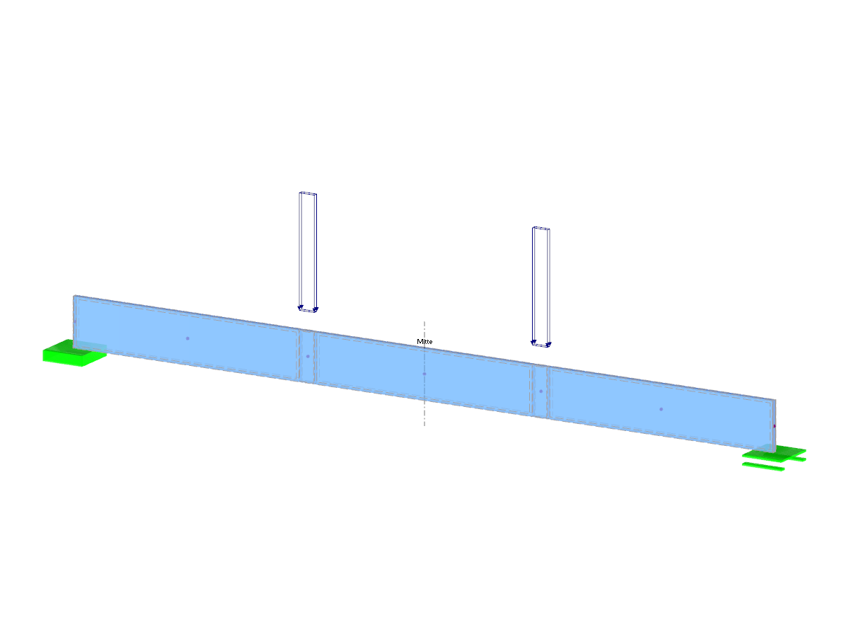 Locally Loaded Timber Beam in Plasticity