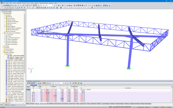 Roofing Model in RSTAB