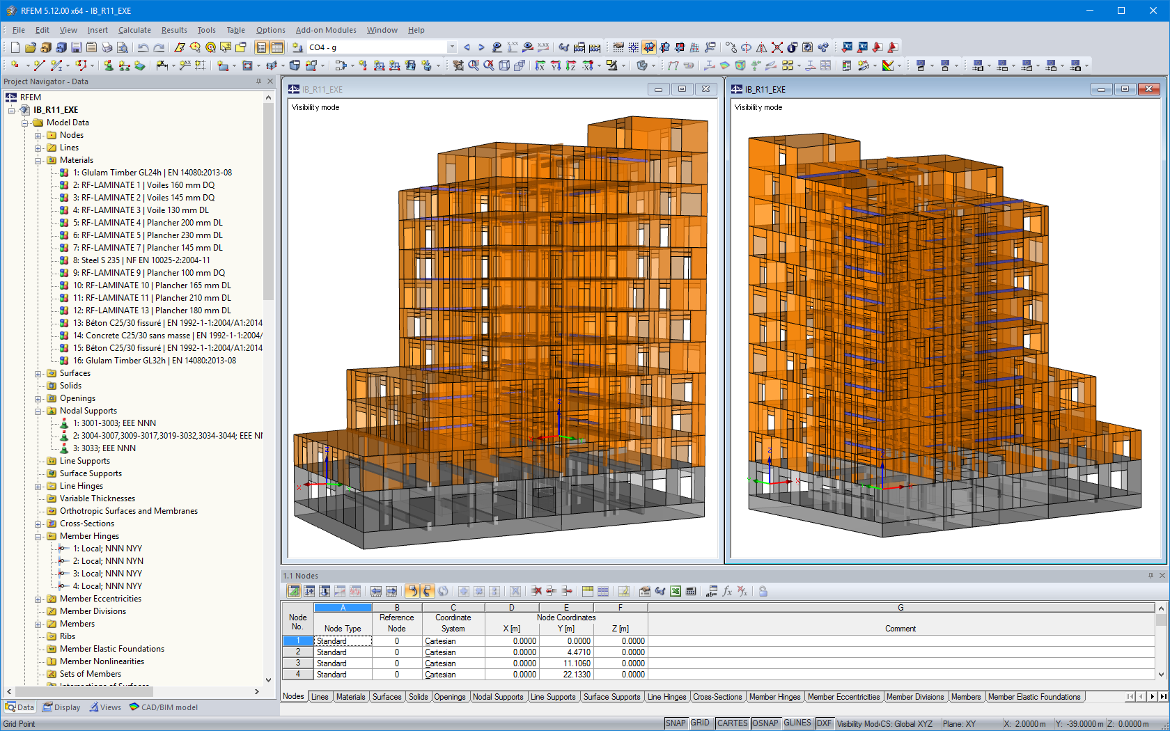 Different Views of Residential Building Model in RFEM